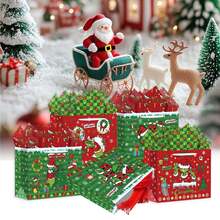 The Grinch 24pcs Green Monster Holiday Gift Bags & Greeting Cards Decorative Paper - Multicolor - View 3