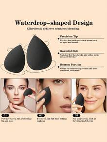 19pcs Makeup Tool Set Including 10 Soft Bristle Makeup Brushes & 1 Storage Bag & 2 Makeup Sponges & 2 Triangle Powder Puffs & 4 Finger Powder Puffs Suitable For Students Daily Use And Short Trips Touch-Up - Multicolor - View 4
