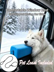 Dog Car Window Headrest, Pet Window Chin Rest, Soft Foam Car Travel Accessory, Pet Car Window Chin Support Tool, Suitable For Small And Medium Dogs During Road Trips - Multicolor - View 2
