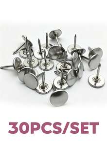 30pcs Car Roof Interior Decorative Rivets, Multi-Color Round Roof Interior Decorative Rivets, Fabric Roof Repair Fastening Rivets, Fashionable Car Interior Modification Accessories - Car Roof Sticker Round - View 9