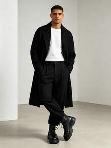 Estas botas militares con cordones para hombre presentan un diseño táctico urbano y una suela gruesa antideslizante, lo que las hace adecuadas tanto para el trabajo como para el uso diario. - Negro - Ver 4