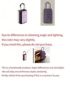 Mini Shiny Crystal Combination Lock, Small Password Lock, No Assembly Required, Security Lock For Luggage, Suitcase, Storage Cabinet & Locker, Metal Key Lock Suitable For Luggage, Gym Locker, Suitcase And Storage Cabinet, School Gym Classroom Matching Game Travel Backpack, Thanksgiving, Christmas Gift, Easter Gift - Multicolor - View 10