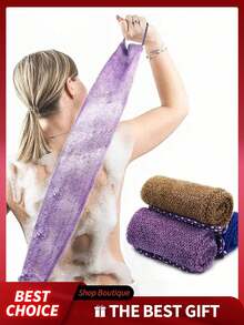 1pc African Mesh Exfoliating Bath Sponge Double Sided Design Gentle And Coarse Exfoliation Effective Body Scrub Body Scrubbing High Quality Mesh Mater - A - View 8