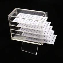 Camellia False Eyelash Storage Box Single-Strand Implantable Desktop Flower Storage Box - Clear - View 3