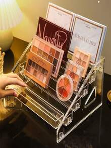 7-Tier/5-Tier/3-Tier Clear Acrylic Nail Polish Display Stand, Multi-Layer Display Rack, Cosmetic Organizer, Eyeglass Holder, Photo Frame, Jewelry Stand, Storage Box, For Home Living Room Office Decor, Bedroom Desktop Organization, Birthday Gift - Clear - View 5