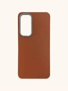 1pc 4-Color Optional Solid Color Lychee Texture Faux Leather Large Window Phone Case, Ins Premium Minimalist Business Solid Color Leather Texture, A Classic Black / B Beige White / C Premium Gray / D Caramel Brown, Faux Leather Matte Lens Raised Full Coverage Anti-Drop Soft Shell, Autumn/Winter Commute Versatile, Suitable For Personal Use And Gift; Compatible With IPhone Case & Galaxy Case, Compatible With IPhone 17 - Multicolor - View 42