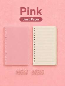 Aesthetic Pink Loose-Leaf Notebook, Smooth Writing Diary, Scratch-Resistant Loose-Leaf Notebook, Practical Office And Study Supplies, Back To School Essential, Detachable And Replaceable Notebook, Suitable For Daily Planning And Note-Taking - Multiple Styles - View 9