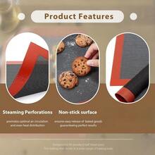 2/4PCS Heat Resistant Silicone Baking Mat, Breathable Mesh Non-Stick Oven Liner, Reusable Baking Sheet Pad, Macaron Cookie Pizza Bread Baking Mat, Home Baking Tool, Heat Resistant Easy Clean, Even Heating Ventilation, Fits Oven Tray, DIY Cookie Pastry Cake Making, Kitchen Baking Dedicated Silicone Mat, Replace Parchment Paper, Material, Essential Baking Accessory For Baking Enthusiasts - Multicolor - View 9