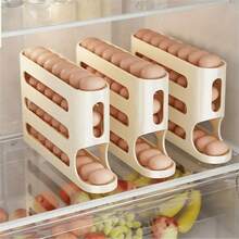 SOKANY 4-Layer Large-Capacity Egg Storage Box, Refrigerator Egg Storage Box, Egg Rolling Fresh-Keeping Box.Suitable For Refrigerator Storage And Storage, It Is An Essential Fresh-Keeping Tool In The Kitchen. - one-size - View 9