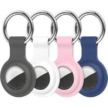 4件組 AirTag 矽膠保護套，簡約實用多功能 - 灰白粉藍 - 查看 7