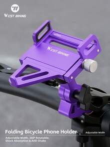 WEST BIKING Folding Bike Dedicated Phone Mount Rust Resistant And Durable Aluminum Alloy 360° Rotatable And Anti Slip Phone Holder - Multicolor - View 13