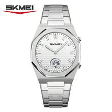 Skmei 2703 Luxury Men Digital Watch Stainless Steel Band EL Light Double Display In Stock Business Watch Supplier - Silver - View 7