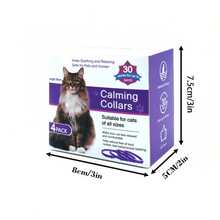 1 Set Purple Box Calming Collar (4pcs) - Calming Collar For Dogs And Cats, Pheromone Collar, Highly Effective Pheromones, Calm, Relax, Comfortable Separation Collar, Adjustable, Suitable For Small, Medium And Large Cats - Purple - View 3