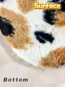 1pc Autumn/Winter Faux Rabbit Fur Leopard Print Decorative Rug Mat - Luxury Decor, Plush Texture Rug, Decorative Carpet, Bedroom Decor, Small Rug, Carpet, Home Decor, Living Room Rug, Living Room Small Rug, Bedroom Carpet, Living Room Home Decor, Outdoor Rug, Washable Carpet - Multicolor - View 9