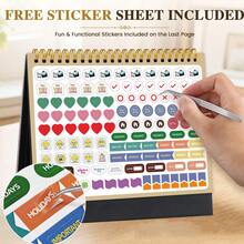 2027 Standing Desk Calendar, Aesthetic Oil Painting Art Design Spiral Monthly Planner, Note Blocks For Home Office Desk Decor Gift - Multicolor - View 4