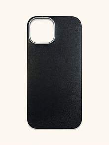 1pc 4-Color Optional Solid Color Lychee Texture Faux Leather Large Window Phone Case, Ins Premium Minimalist Business Solid Color Leather Texture, A Classic Black / B Beige White / C Premium Gray / D Caramel Brown, Faux Leather Matte Lens Raised Full Coverage Anti-Drop Soft Shell, Autumn/Winter Commute Versatile, Suitable For Personal Use And Gift; Compatible With IPhone Case & Galaxy Case, Compatible With IPhone 17 - Multicolor - View 97