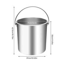 20L Stainless Steel Bucket With Lid - Versatile For Kitchen, Garden, Or Industrial Use, Durable Design, Elegant Finish, Easy To Handle - View 2