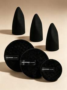 MAANGE 3/6pcs Professional Makeup Tools, Including 3 Teardrop-Shaped Makeup Sponges + 3 Makeup Remover Pads, Dual-Use Wet/Dry, Skin-Friendly And Soft, Essential Makeup Accessories For Daily Use Or Travel, Reusable Makeup Sponges, Ideal Gift For Girls. - Multicolor - View 4