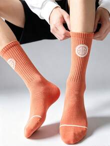 6 Pairs High Waist Sports Casual Personalized Mid-Calf Socks - Multicolor - View 2