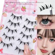 5 Pairs Cosplay Manga False Eyelashes, Big Cat Eye Style, Natural Soft And Comfortable, Burden-Free, Ideal Choice For Beginners - Multicolor - View 7