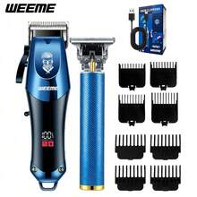 WEEME 4PCS/3PCS/2PCS/1PC Professional Haircut Kit For Men - Blue - View 11