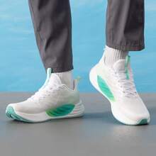XTEP Hydrogen Wind 8.0 Men's New Running Shoes, Shock-Absorbing, Durable, Lightweight, Breathable, Antibacterial And Deodorizing Sports Shoes - White/Green - View 5
