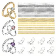 KLONKEE 8/16/24pcs Ring Size Measuring Tool, Suitable For Loose Rings, Invisible Ring Size Spacers (8 Sizes) And Spiral Ring Size Adjusters (Clear And Yellow), Non-Slip Ring Fitters, Comfortable Ring Tighteners For Men And Women - Ring Adjustment Pads - View 9
