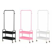 Hygrad Built to Survive Heavy Duty Metal Clothes Rail Storage Garment Shelf Hanging Display Stand Rack - Pink - View 2