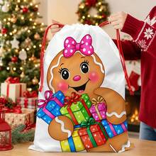 2pcs Christmas Theme Oversized Gift Bags, Can Be Used As Christmas Gift Bags, Decorative Props, Create Christmas Atmosphere, Perfect For Holiday Gift Bags, Wedding Packaging, Birthday Party Gift Bags And More - B - View 1