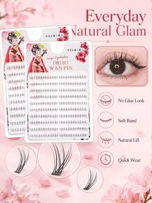 WANPIN WAN PIN Zhaojun 10-Row Natural Lower Eyelashes, 6mm B-Curl Fine Cluster False Eyelashes, Lightweight Soft And Slender, Creating Defined Single Lash Look, Seamless Comfortable Fit, Suitable For Daily Natural Eye Makeup - C - View 4