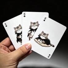 1 Set Cat Illustration Playing Cards Board Game, 54 Cards With Cat Patterns, Suitable As Gift For Cat Lovers - Multicolor - View 6