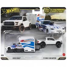 Mattel Hot Wheels Team Transport 1:64 Diecast Car Set – AO Racing Rexy Porsche 911 GT3 R, Porsche 944 & Ford F-150 Raptor, Collectible Gift For Fans - Multicolor - View 4