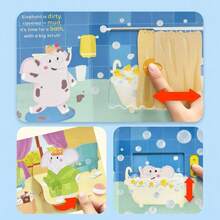 beartale Elephant Bubble Bath Interactive Push-Pull Slide Board Book, Habit Pals Daily Routine Bath Time Story Book, Early Learning Sensory Activity Book, Fine Motor Skills Educational Toy, Birthday Gift For Toddlers Boys And Girls - Multicolor - View 6