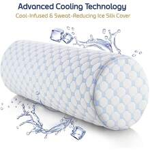 1pc Memory Foam Cylindrical Neck Pillow, Suitable For Mattress, Legs, Back And Yoga Mat, Round Neck Pillow, Provides Neck, Back And Leg Support - Cylindrical Pillow Plaid Style - View 1