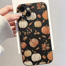 1PC Autumn Mini Pumpkin Pattern Angel Eye Phone Case Full Coverage TPU, Gift For Friends, Halloween Gift Suitable For IPhone11/12/13/14/15/16/16Pro/16ProMax/17/17pro/17ProMax/18pro 18ProMax - Multicolor - View 5