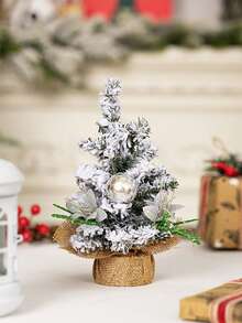 1pc Mini Christmas Tree Decoration, Suitable For Restaurant And Living Room Tabletop Decor, Holiday Home Decor, Christmas Decor, Room Decor, Party Decor, Theme Party Decor, Christmas Tree - Multicolor - View 9