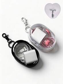 1pc Portable Mini Transparent Zipper Storage Bag, Multi-Functional Travel Accessory Bag, Travel/Holiday Essential, Bathroom Accessory, Bathroom Storage, Room Decor, Desk Accessory, College Essential, Suitable For Back To School, Halloween, Christmas, Also Can Be Used As Christmas Gift, Christmas Stocking Stuffer, Gift For Women - Multicolor - View 9
