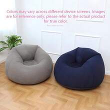 1pc Large Slouchy Inflatable Sofa Chair, PVC Bean Bag Sofa, Suitable For Indoor And Outdoor Seating (With Inflatable Accessories) - Multicolor - View 8