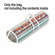 1pc PVC Gift Wrapping Paper Storage Bag With Top And Side Handles Wear-Resistant Tubular Container Organizer For Gift Packaging And Decoration - View 9