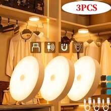 6/3/1pc LED Motion Sensor Night Light, LED Night Light, USB Rechargeable Wireless Sensor Light, Suitable For Switches, Hallways, Christmas Gifts, Holiday Office, Bedroom, Hotel, Party, Restaurant Decoration, Small Night Light 400mAh - Night Light - View 13