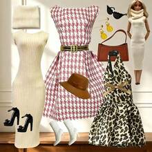 Multi-Piece Luxury Doll Clothing Set, Designed For Fashionistas, Paired With Exquisite Accessories, Suitable For Various Occasions. Fits 11.5-12 Inch Dolls, 1/6 BJD Doll Clothes, Can Be Used As Holiday Gifts. - Multicolor - View 3