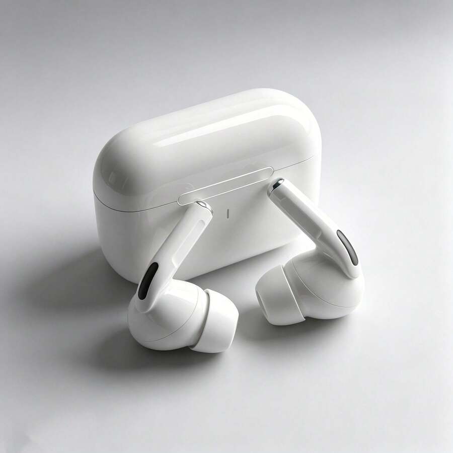 TWS Earbuds Bluetooth Wireless In-Ear Headphones, Built-In Microphone For Clear Calls, Long Battery Life, Sweat-Resistant White Design, Comfortable Ear Stem Style, Compatible With IOS And Android Devices, Suitable For Fitness, Running, Daily Use - White - View 1