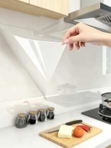Self-Adhesive Transparent Wall Protection Film, Kitchen Oil-Proof, Waterproof And Oil-Proof Peel And Stick Splash Guard, Suitable For Wall And Cabinet Protection Film, Heat-Resistant Sticker, Transparent Tile Wall Sticker - Multicolor - View 2