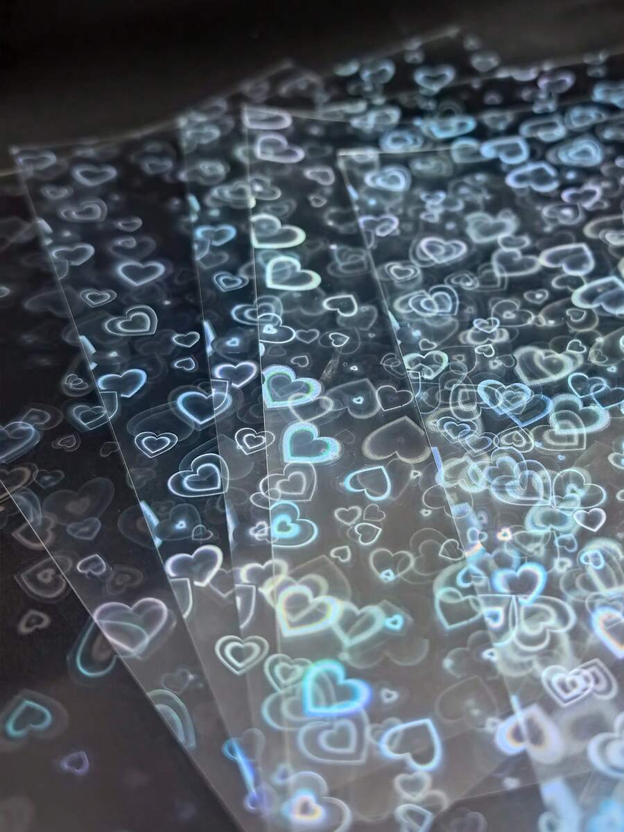 1 Pack 6pcs PET Laser Heart Shaped Planner Decoration DIY Sticker - DT1854 - View 1