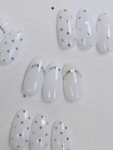 1box/2boxes Silver Small Round Nail Art Glitter, 2-Box Set, Assorted Sizes Round Glitter, Mirror Silver Glossy Shiny Transparent. Lightweight Glitter Texture, Suitable For Minimalist Shiny Premium Style Nail Art DIY - Silver - View 3