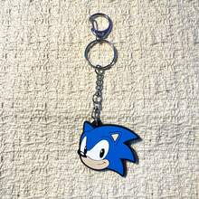 1pc Cute Sonic Cartoon Anime Blue PVC Keychain Bag Pendant Backpack Decoration Charm, Game Fan Children Boys Girls Gift - Multicolor - View 2