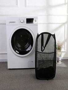 1/3pcs Solid Color Laundry Basket, Bathroom Storage Basket, Collapsible Laundry Basket - Multicolor - View 3
