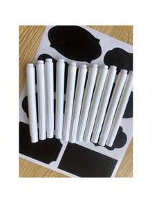 Chalkboard Sticker Liquid Chalk Pen Set | Roll Blackboard Wall Stickers With White Liquid Chalk Pens | Reusable Chalkboard Labels, Suitable For Home, Office, School, Crafts & Party Decoration - A - View 5