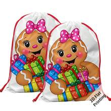 2pcs Christmas Theme Oversized Gift Bags, Can Be Used As Christmas Gift Bags, Decorative Props, Create Christmas Atmosphere, Perfect For Holiday Gift Bags, Wedding Packaging, Birthday Party Gift Bags And More - B - View 5