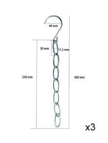 3/1pc 7-Slot Metal Chain Hook, Space-Saving Foldable Storage Rack, Multi-Hook Hanging Storage, Closet Accessory, Multi-Hook Closet Storage Hook, Suitable For Shirts, Pants, Dresses, Closet, Clothing Storage, Bags, Dog Leash Hook - Multicolor - View 15